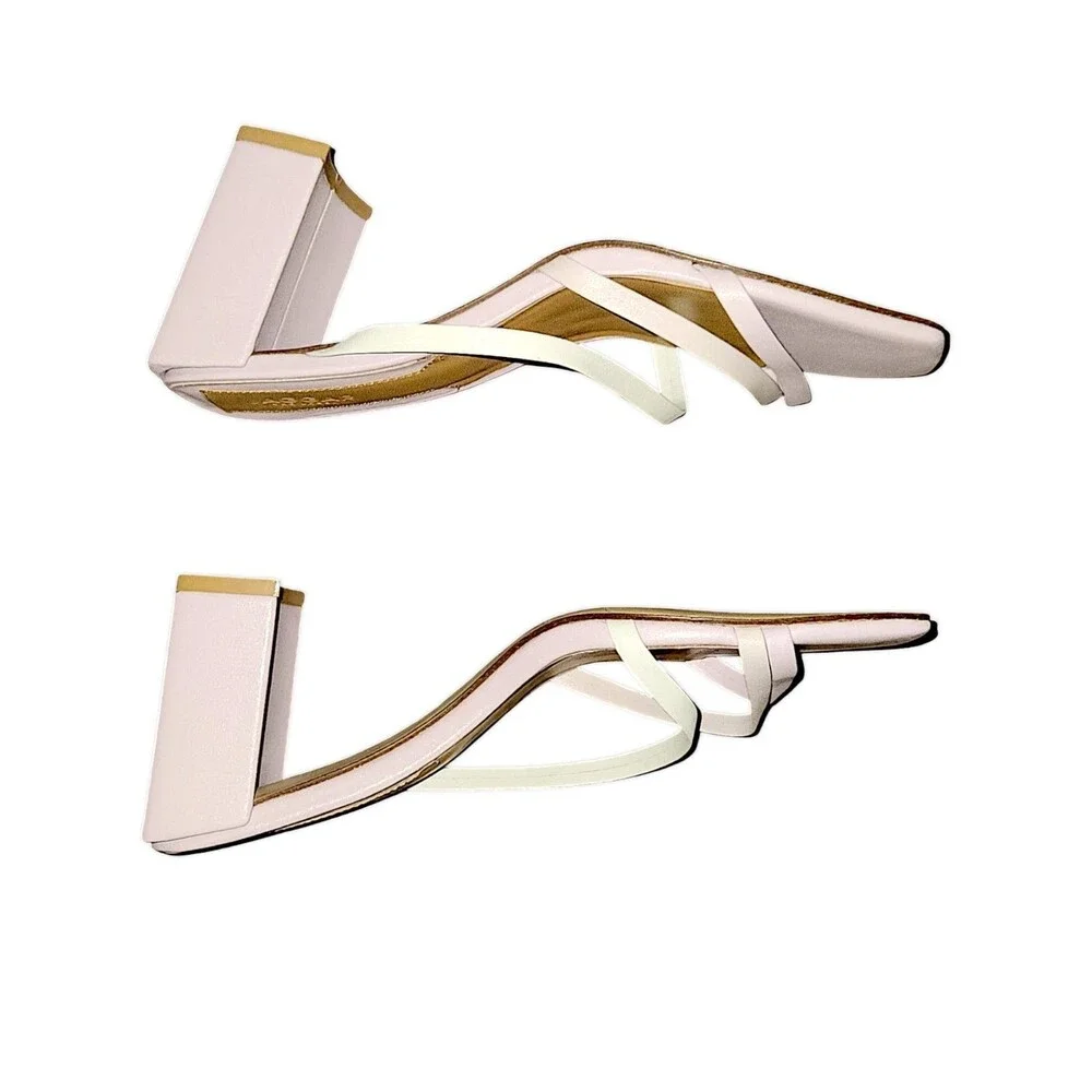Jaggar The Label Lilac & White Strappy Formal Minimalist Sandal Women SI…